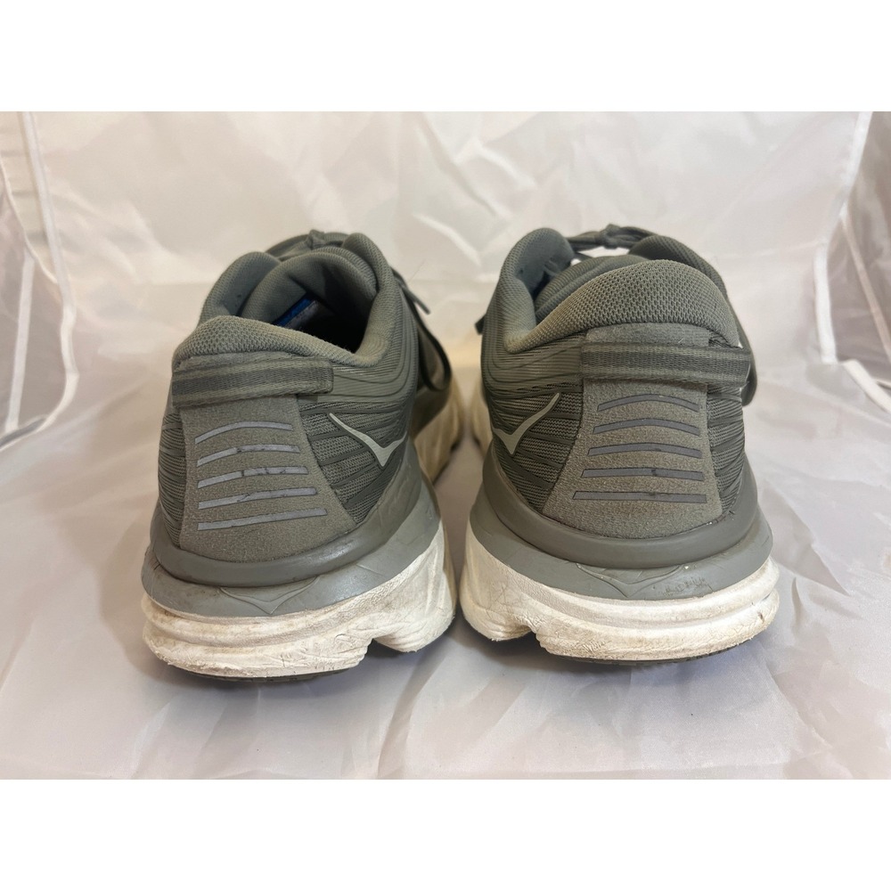 Hoka One One Bondi 7 Mens Olive Green Road Running Shoes Sneakers 13 2E - Picture 3 of 16